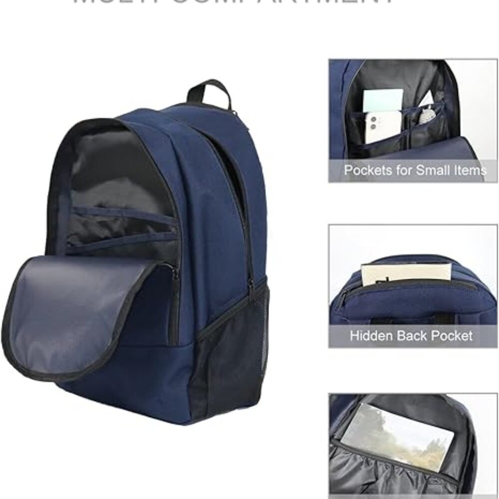 NEW! Lightweight Dark Blue Backpack for Daily Use, Camping, Travel and Sports